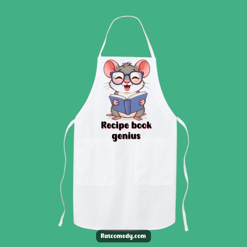Bookworm Rat Apron: Funny Kitchen Wear for Smart Cooks