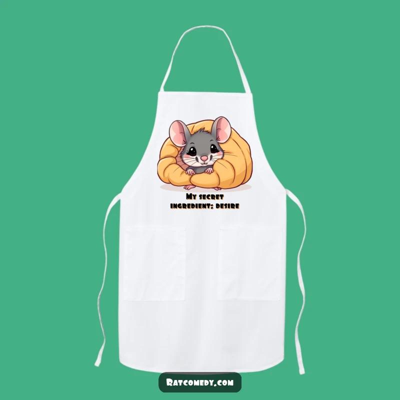 Funny Croissant Rat Apron: Cook with Curiosity and Humor
