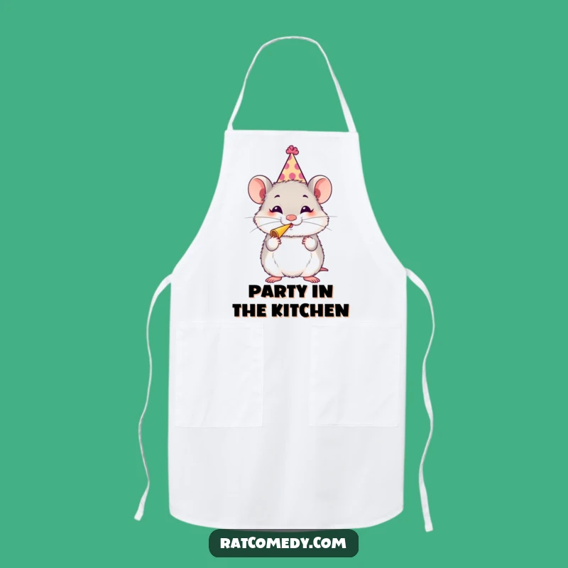 Funny Rat Party Apron - Party Animal Kitchenware, Celebration Cooking Funny Gift