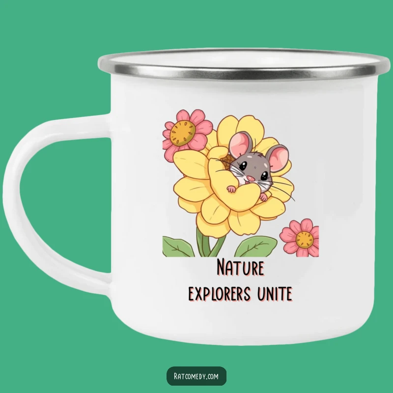 Funny Rat Flower Camping Mug - Adventure Awaits with this Hilarious Outdoor Gift