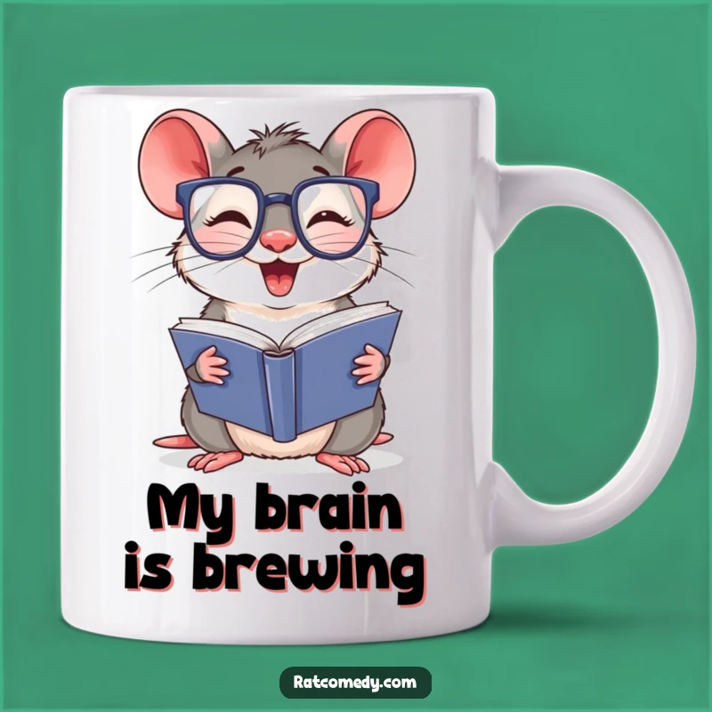 Giggly Bookworm Rat Mug: A Funny Gift for Nerdy Rats