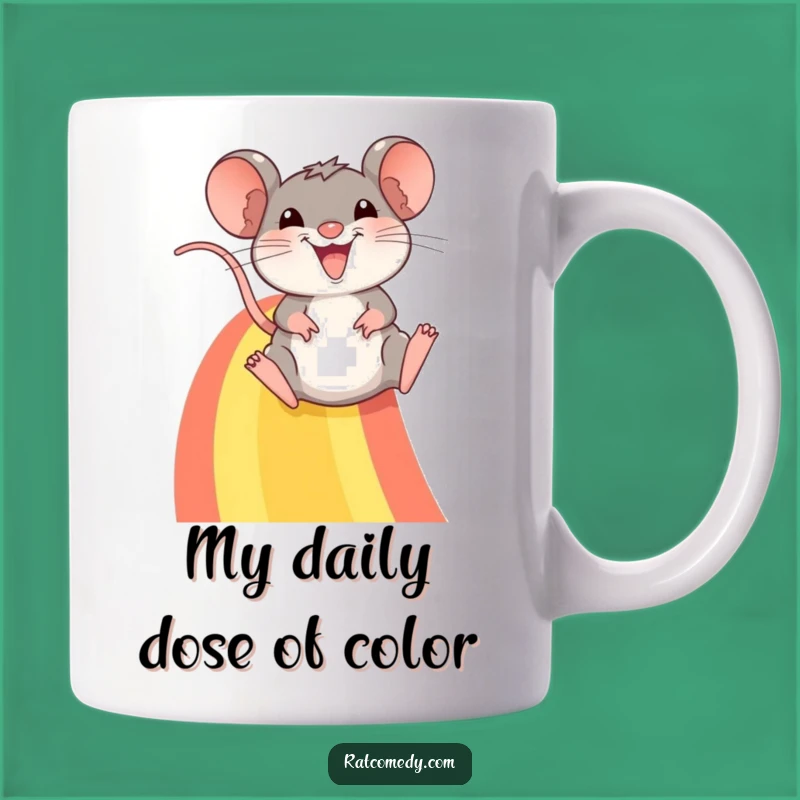 Funny Rainbow Rat Sliding Mug: A Hilarious and Joyful Gift for Rat Lovers
