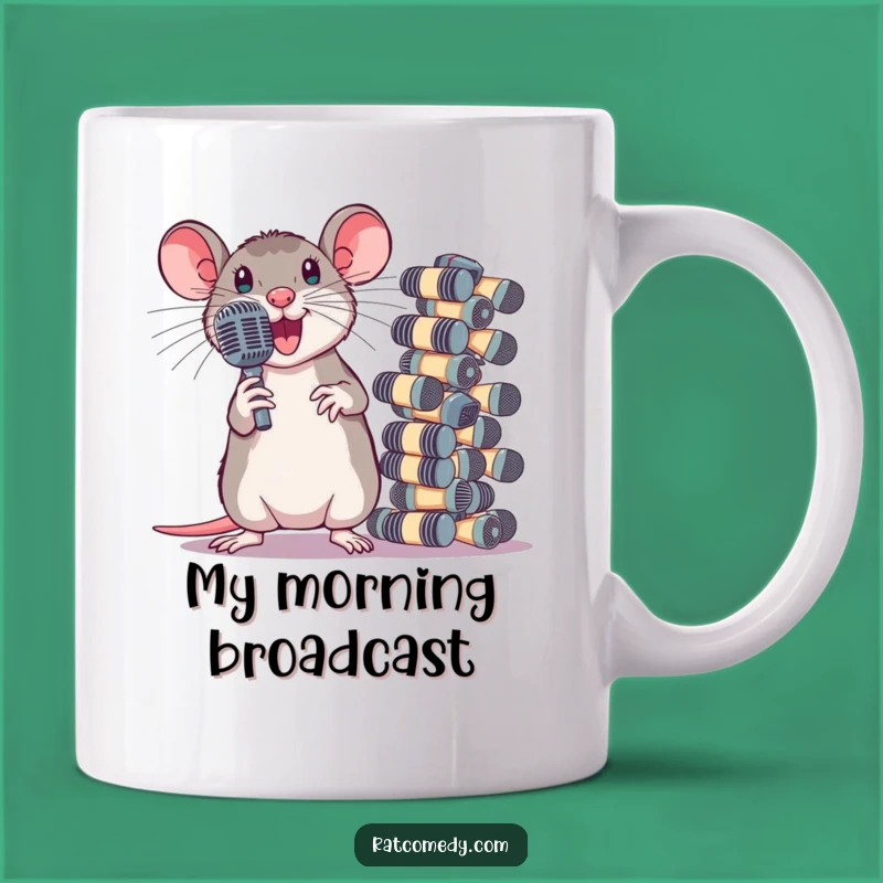 Rockstar Rat Microphone Mug: A Funny Gift for Performers