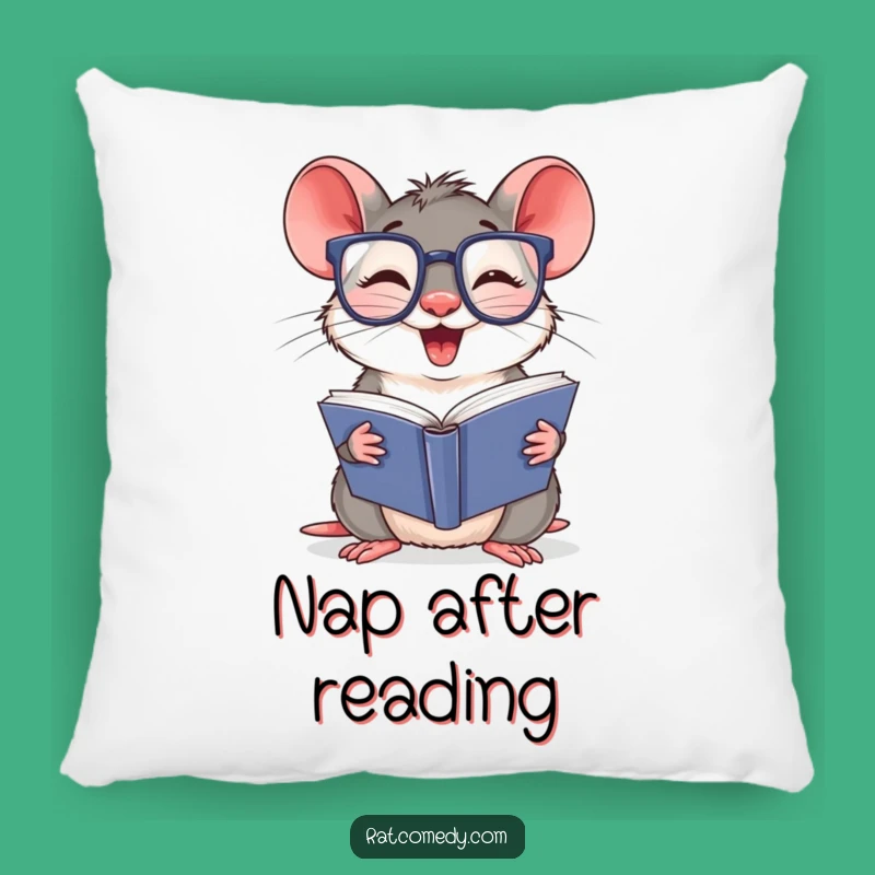 Bookworm Rat Pillow: Funny Comfort for Avid Readers