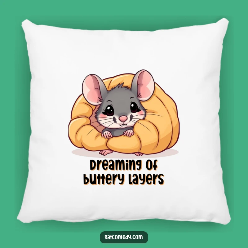 Funny Croissant Rat Pillow: Snuggle Up with Deliciously Humorous Comfort
