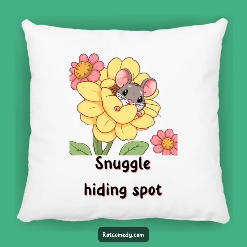 Funny Rat Flower Pillow - Cozy Comfort with a Hilarious Hidden Surprise