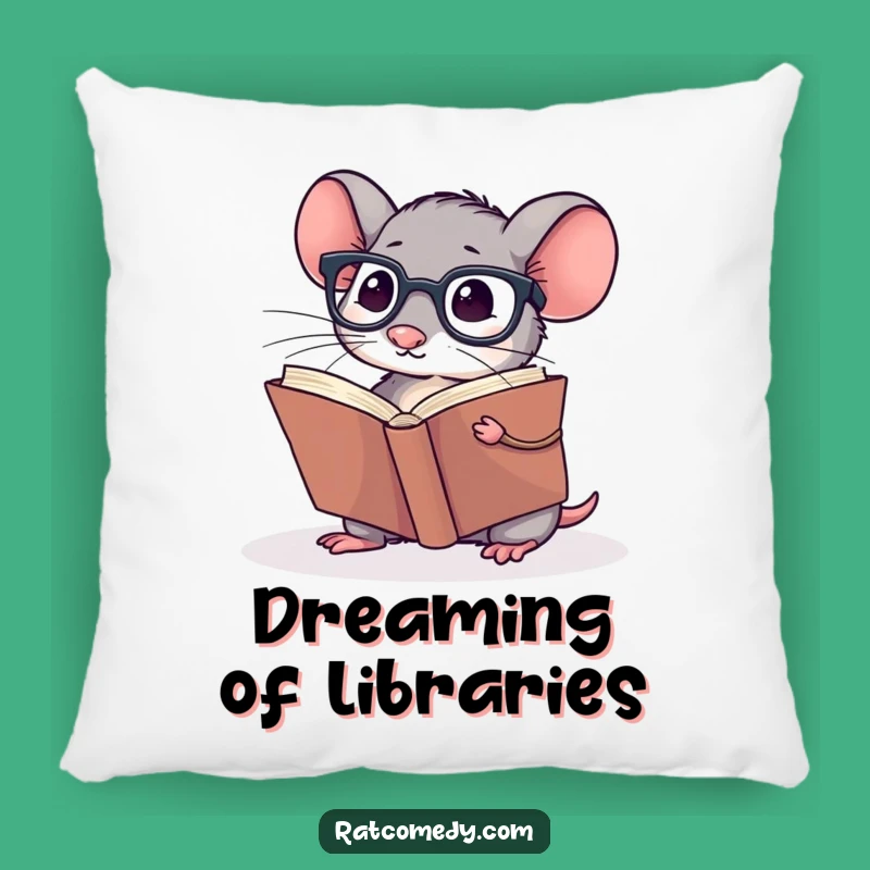Funny Rat Pillow: Cozy Reader, Bookish Comfort, Comfy Funny Gift