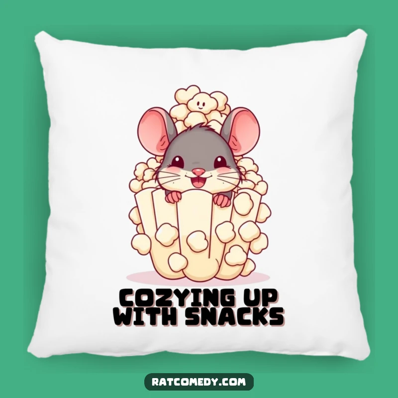 Popcorn Rat Pillow: Funny Comfort for Snack Enthusiasts