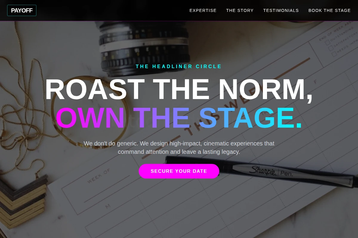 Payoff Event Planning