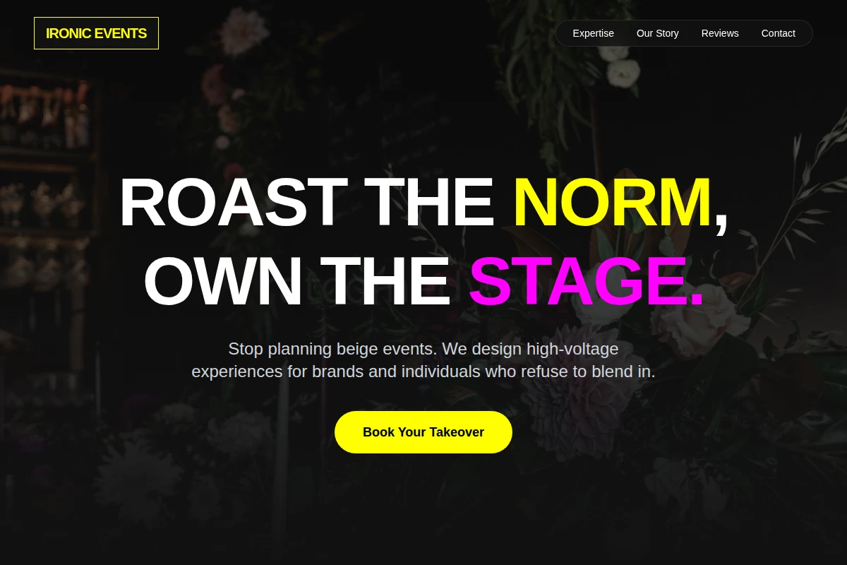 Irony Event Planning