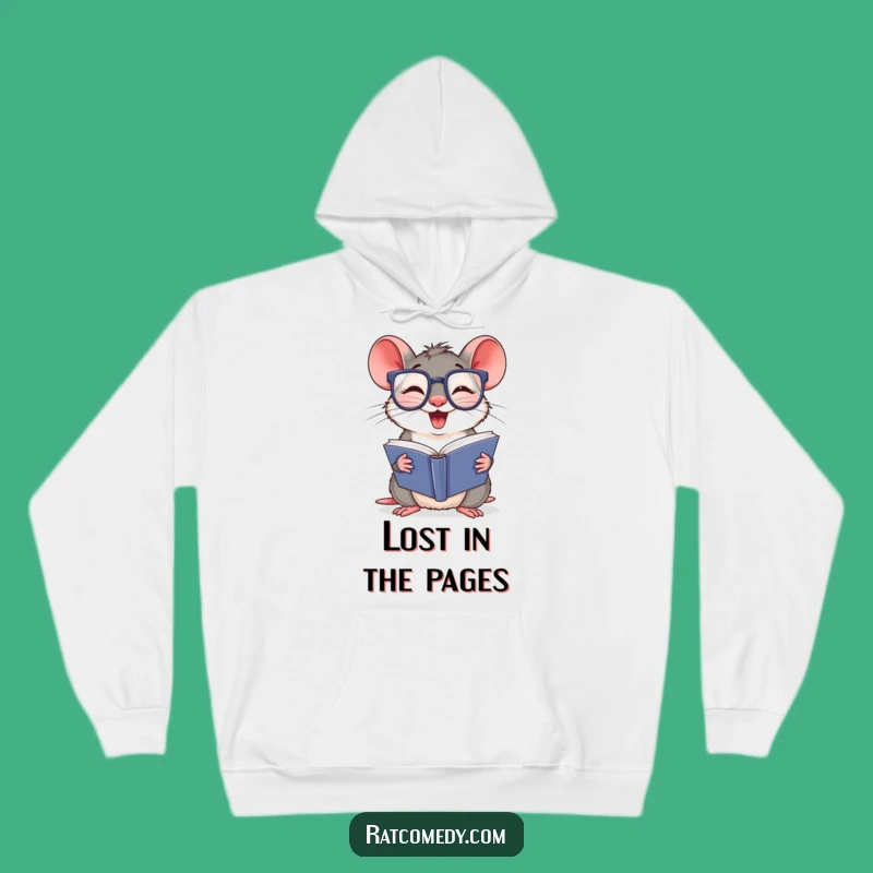 Cozy Bookworm Rat Hoodie: Funny and Warm for Intellectuals