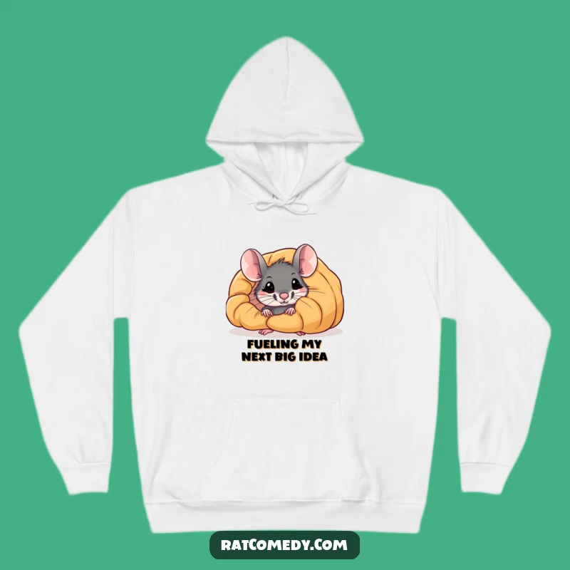 Cozy Funny Croissant Rat Hoodie: Indulge in Warmth and Humor