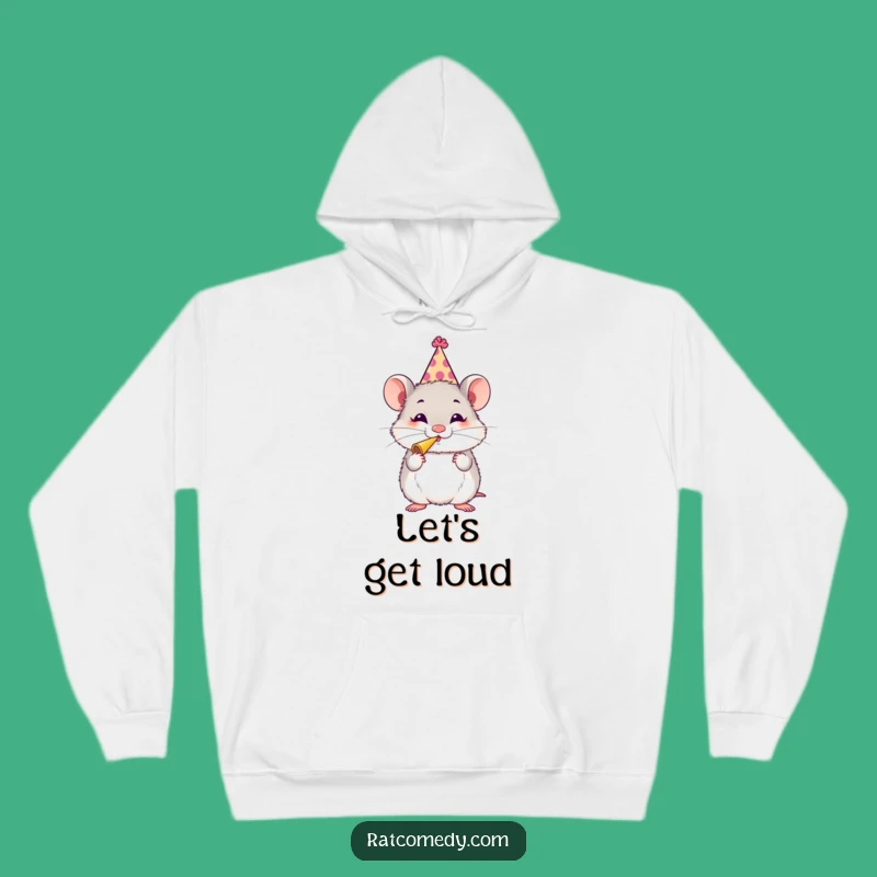 Funny Rat Party Hoodie - Party Animal Rat, Cozy Celebration Funny Gift