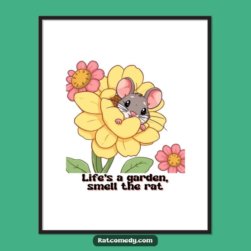 Free Printable Wall Art: Curious Rat & Comical Flower Add Whimsical Humor to Walls!