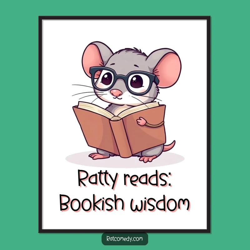 Free Printable Rat Wall Art - Quirky Downloadable Decor for Book Lovers