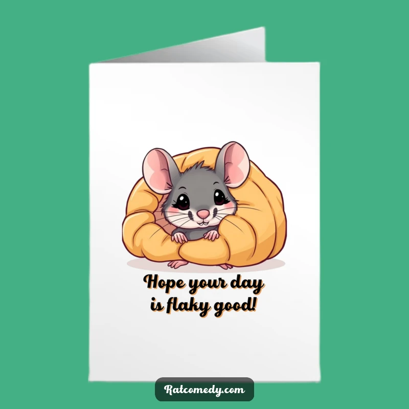Free Printable Rat Croissant Birthday Card - Deliciously Funny Downloadable Gift