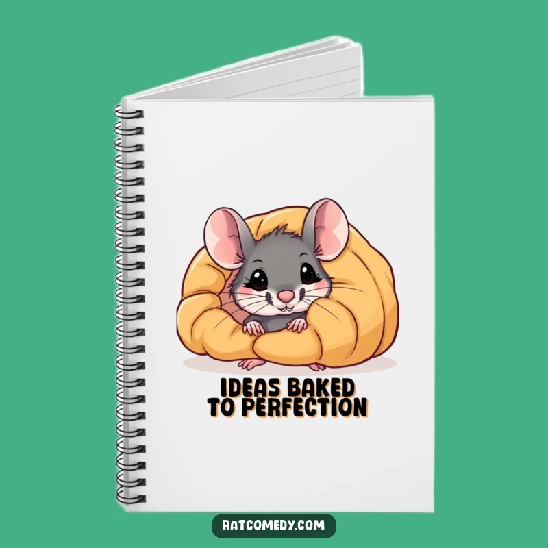 Funny Croissant Rat Notebook: Jot Down Ideas with Pastry-Inspired Humor