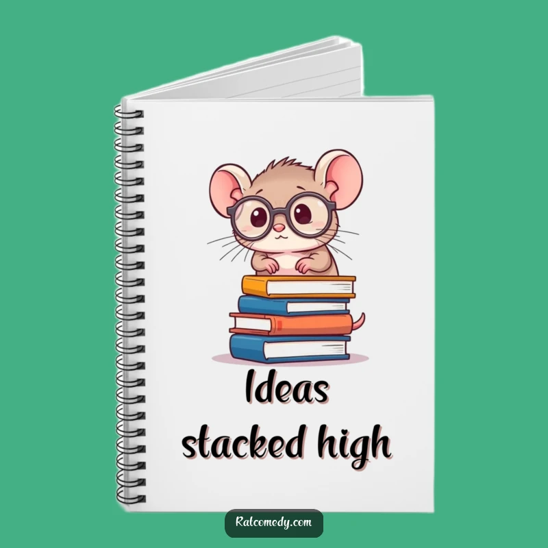 Funny Rat Scholar Notebook - Bookworm Journal, Funny Gift for Students & Writers