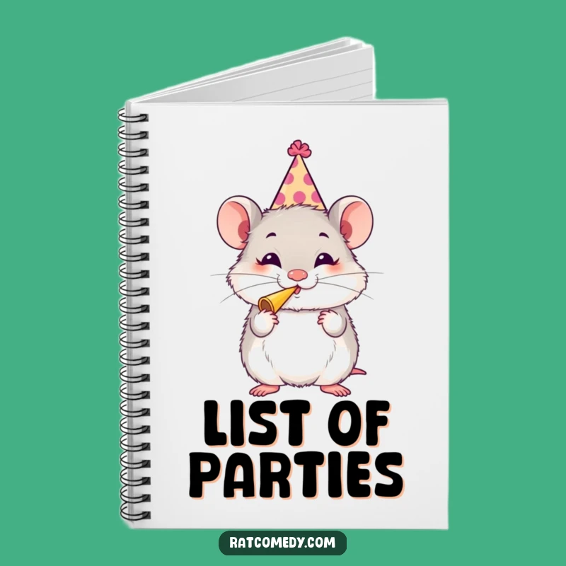 Funny Rat Party Notebook - Party Animal Journal, Celebration Funny Gift