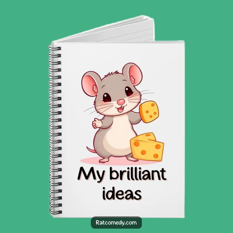 Funny Rat Juggling Cheese Notebook - For Jotting Down Hilarious Ideas and Tasks