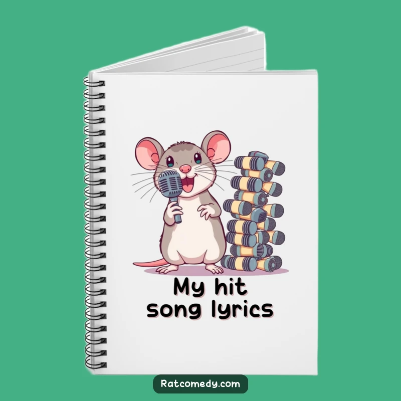 Rockstar Rat Microphone Notebook: Funny Journal for Big Ideas