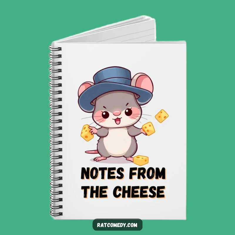 Kawaii Rat Juggling Cheese Notebook: Funny Journal for Cheesy Ideas