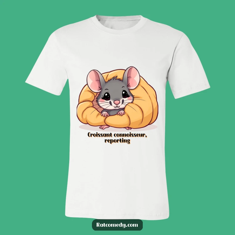Funny Croissant Rat T-Shirt: Wear Your Love for Pastries and Humor
