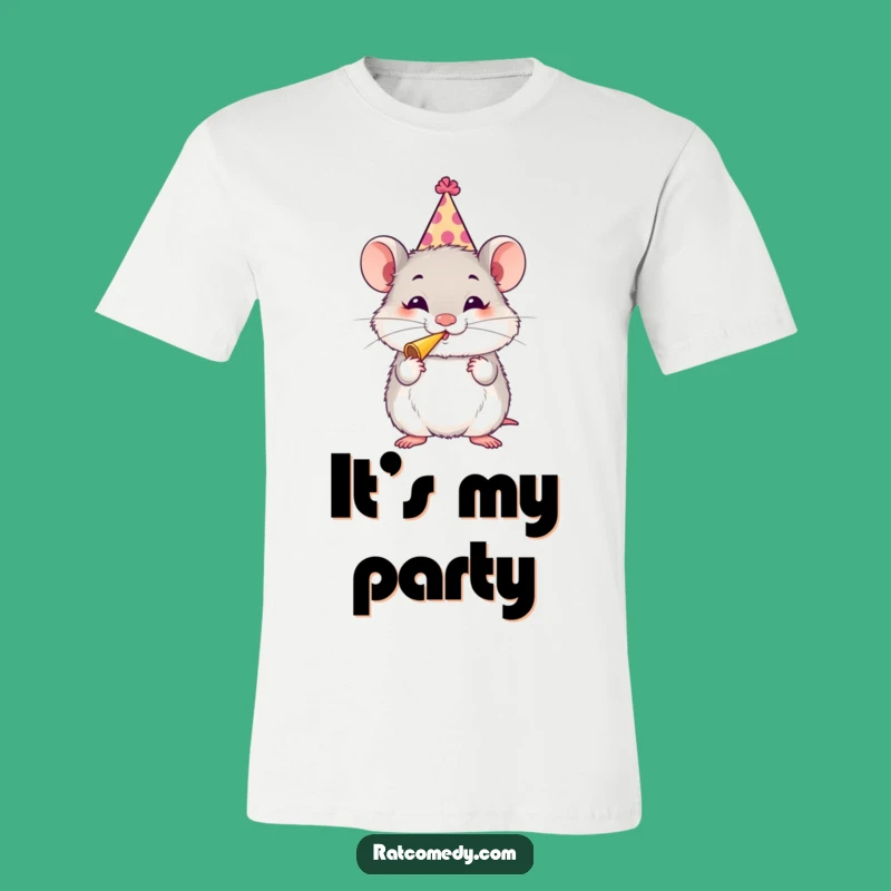 Funny Rat Party T-Shirt - Party Animal Rat, Celebration Tee Funny Gift