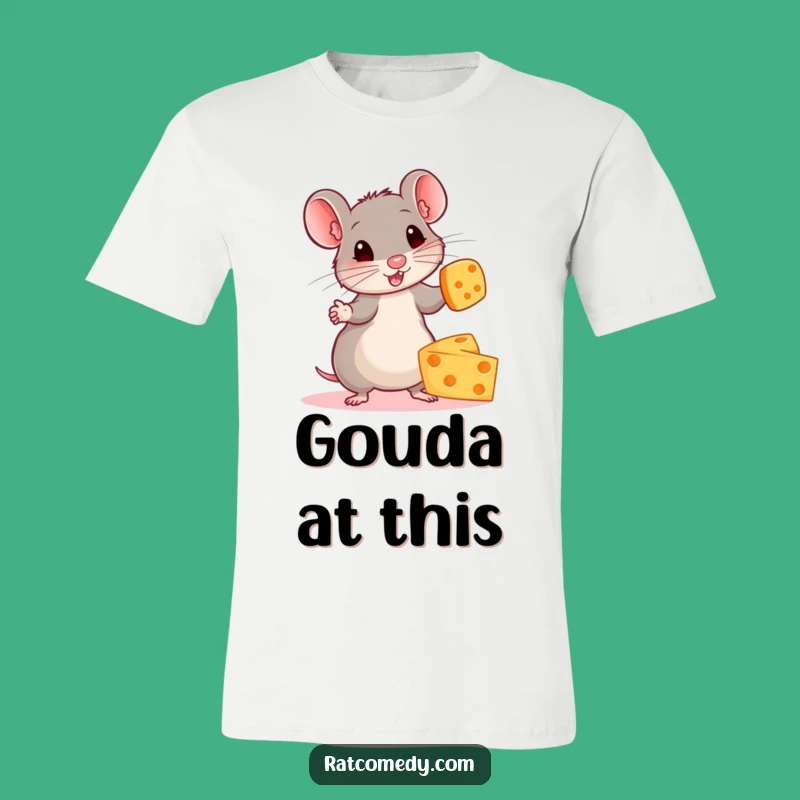 Funny Rat Juggling Cheese T-Shirt - Perfect Comical Gift for the Multi-tasking Mastermind
