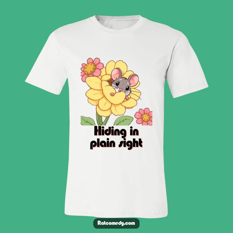 Funny Rat Flower T-Shirt - Hilarious Surprise Gift for Nature Lovers and Pranksters