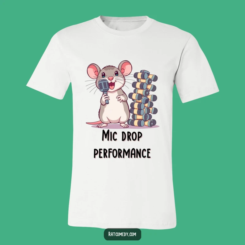 Rockstar Rat Microphone T-Shirt: Funny Apparel for Loudmouths