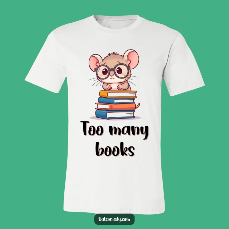 Funny Rat Scholar T-Shirt - Bookworm Rat, Funny Gift for Nerds & Readers