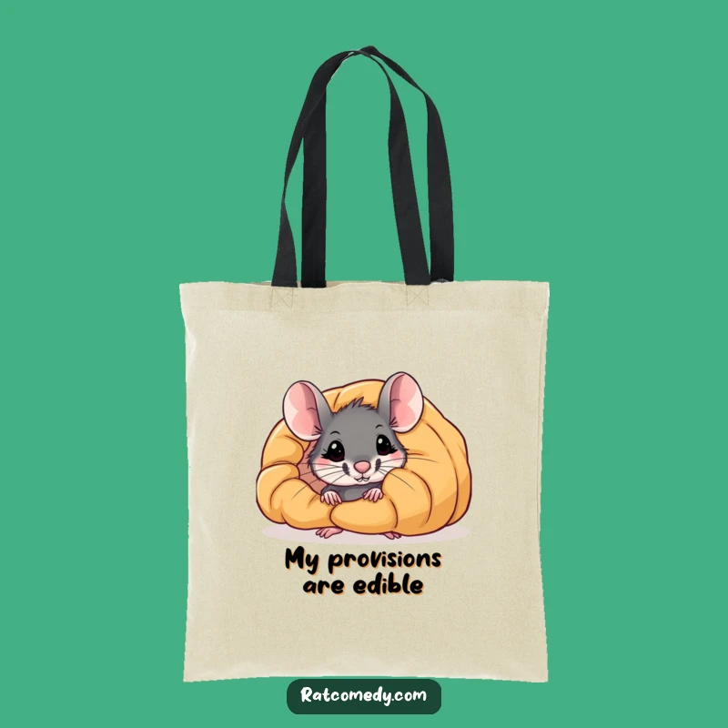 Funny Croissant Rat Tote Bag: Carry Your Essentials with Pastry-Inspired Humor