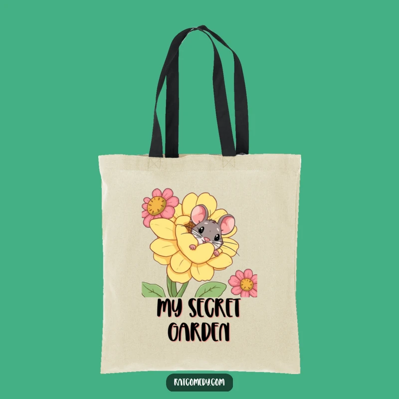 Funny Rat Flower Tote Bag - Carry Your Curiosity in Style with this Hilarious Gift